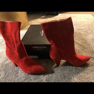 Red Suede Booties